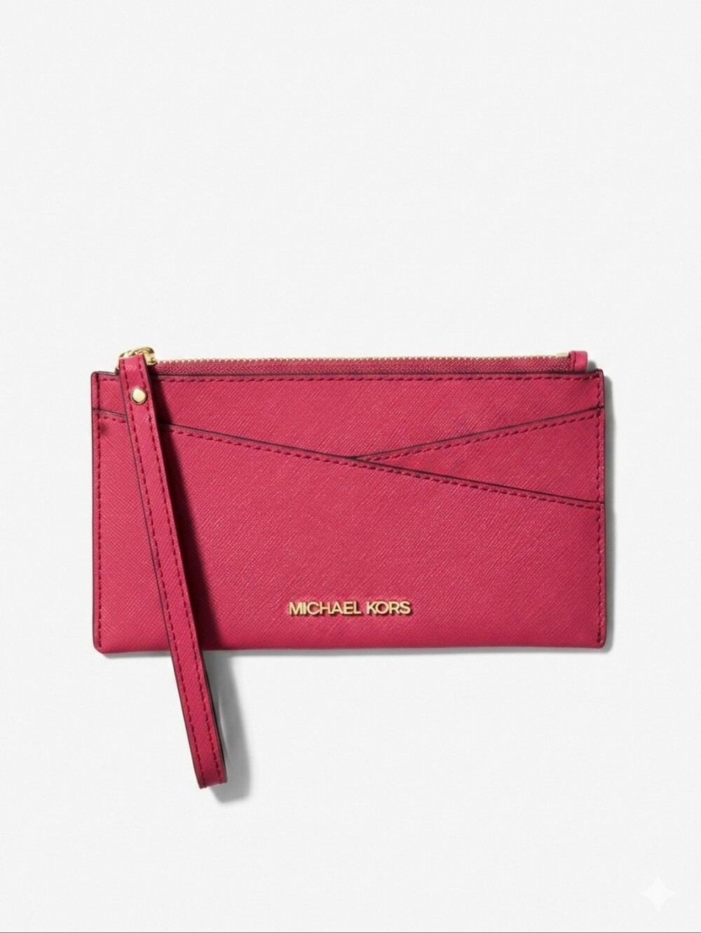 Michael Kors Fuchsia Saffiano Wristlet Card Case